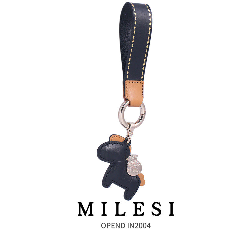 Wholesale Women High-end Handmade Zinc Alloy Leather Keychains